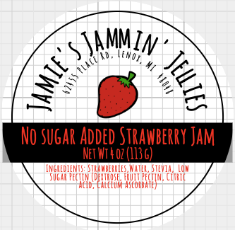 4 oz No Sugar Added Jam and Jelly