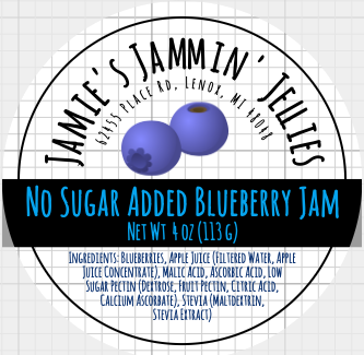 4 oz No Sugar Added Jam and Jelly