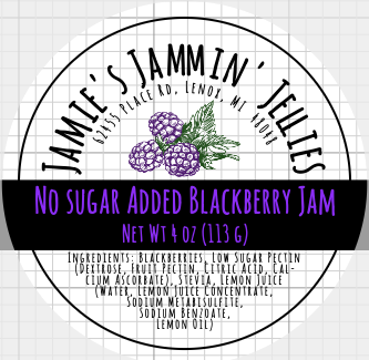 4 oz No Sugar Added Jam and Jelly